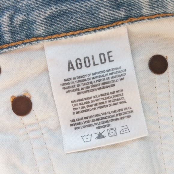 Agolde Mia Straight Leg Light Wash Jeans - Picture 12 of 12